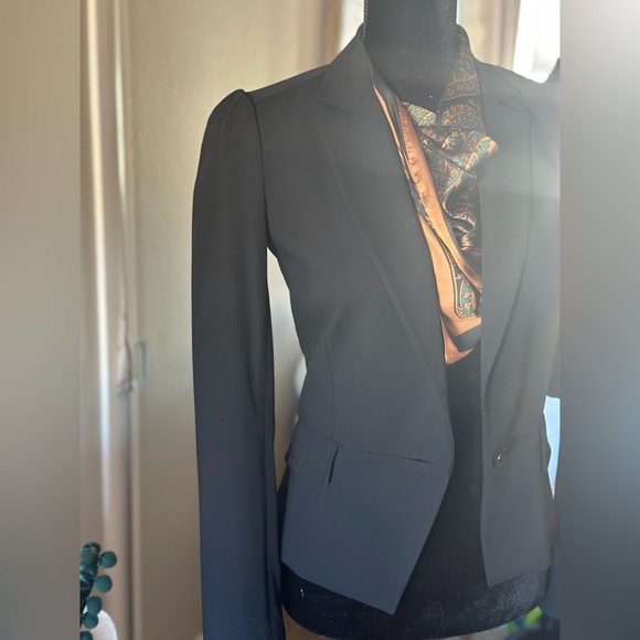 Reiss DESIGNER Black Blazer Wool Blend Long Sleeve Jacket 2 - Picture 2 of 13